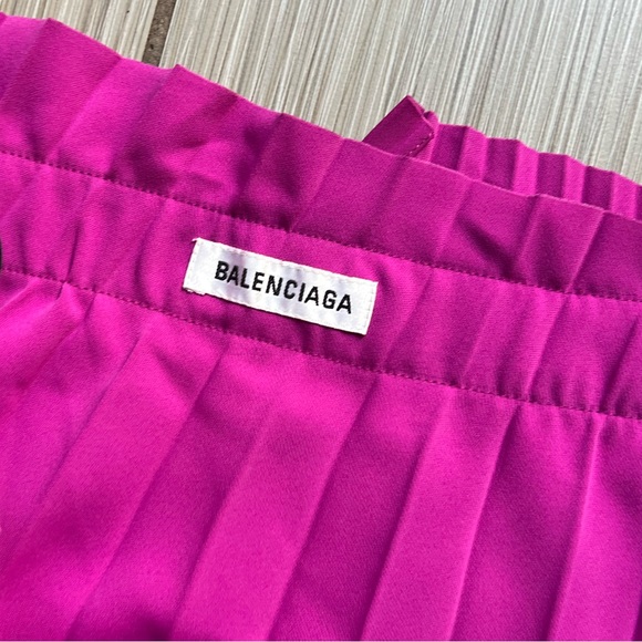 Balenciaga Ladies Pink Asymmetrical Draped Pleated Skirt size 38(M) - Picture 4 of 8